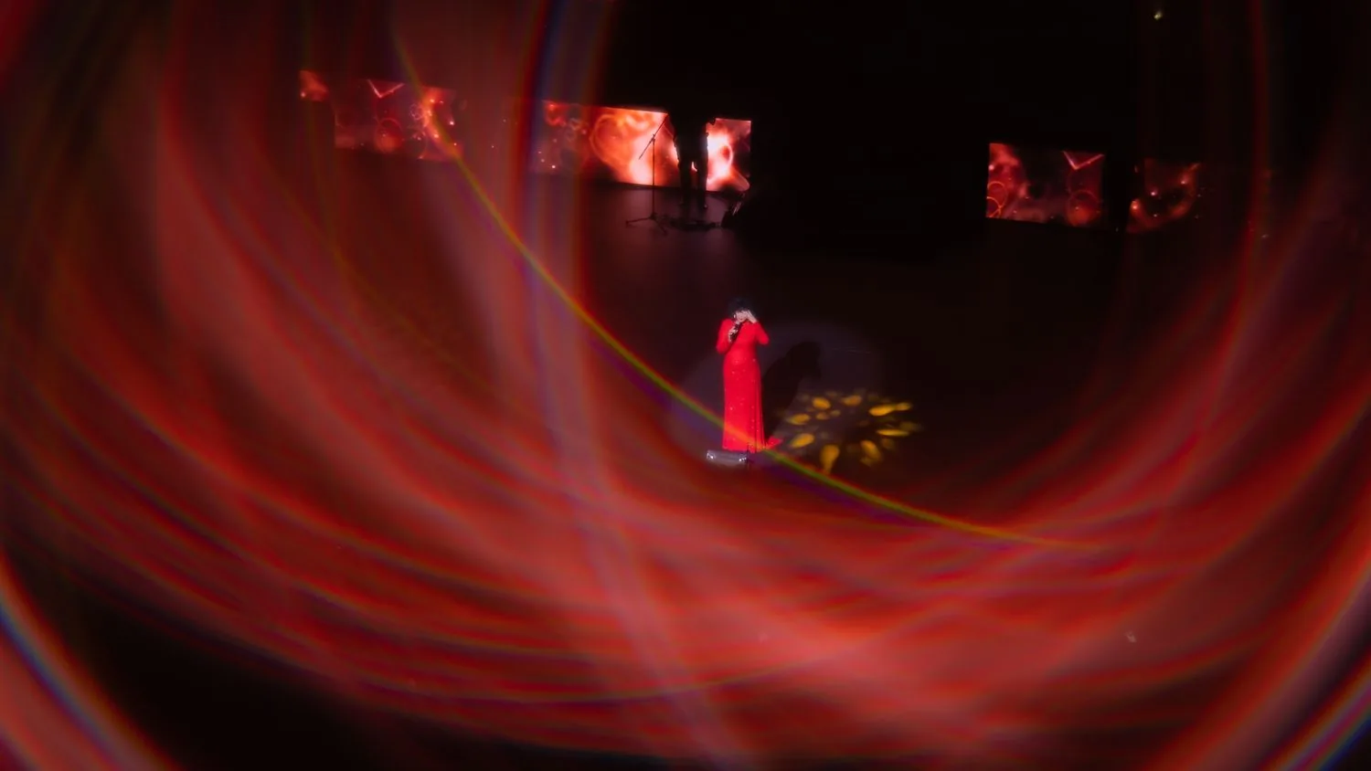red stage glow